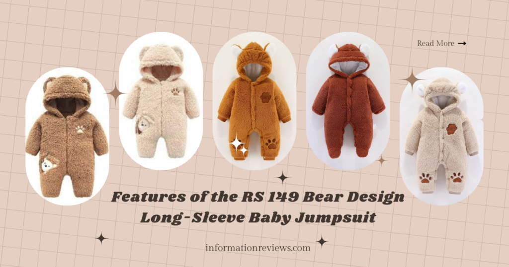 Features of the RS 149 Bear Design Long-Sleeve Baby Jumpsuit