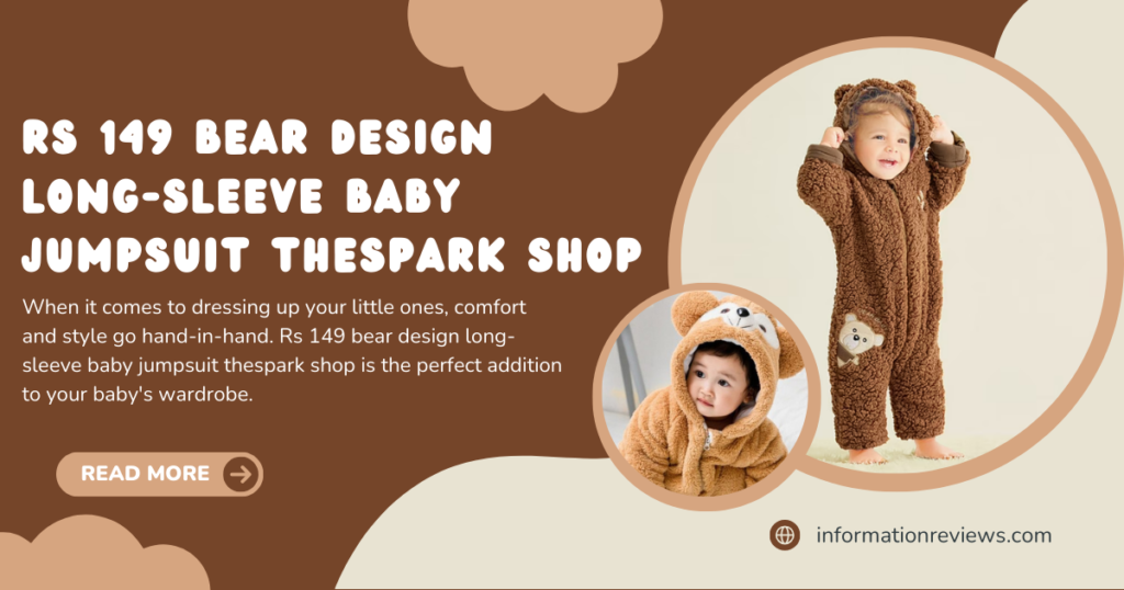 Rs 149 bear design long-sleeve baby jumpsuit thespark shop